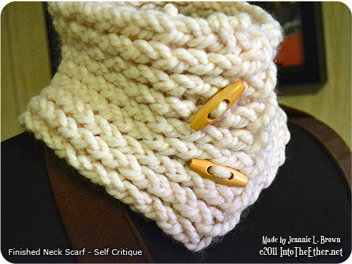 Finished Neck Scarf – Self Critique