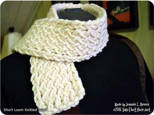 Short Loom Knitted Scarf