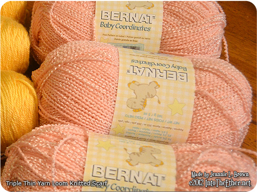 Triple Thin Yarn Loom Knitted Scarf