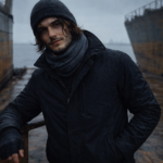 reuben - leaning on docks - head to waist reuben - leaning on docks - head to waist