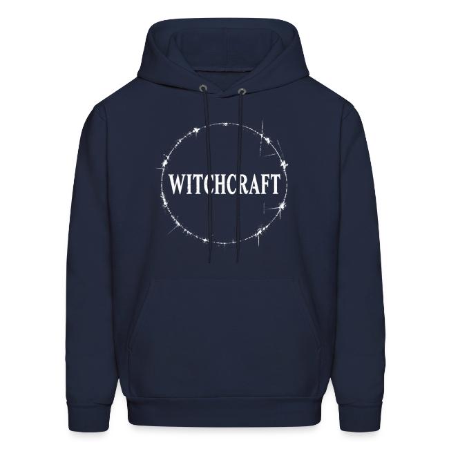 Navy circle-logo hoodie